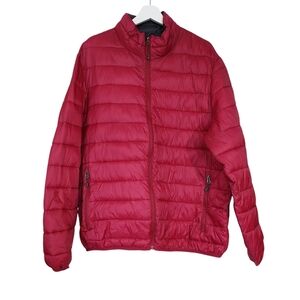 Swiss Tech Burgundy Red Puffer Jacket Winter Coat Men's XL EUC